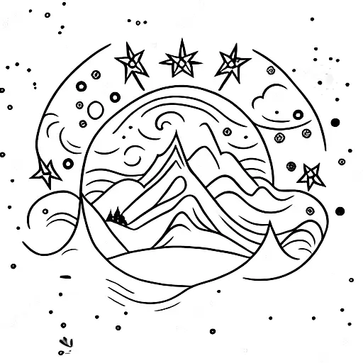 A Classic Car Driving Through A Starry Night Sky