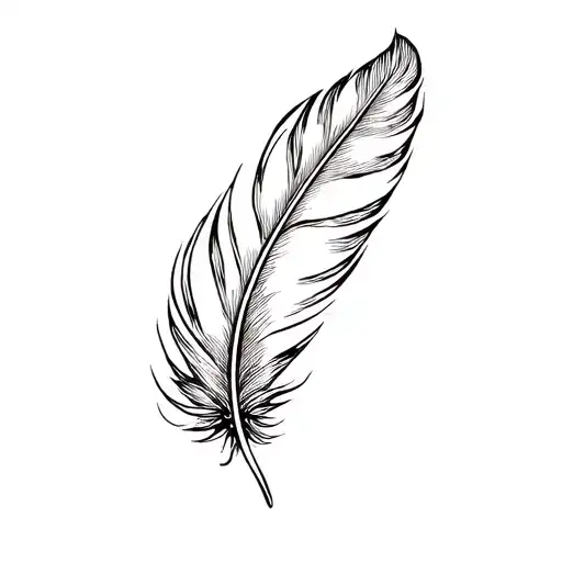 Feather Tattoo On Neck Small