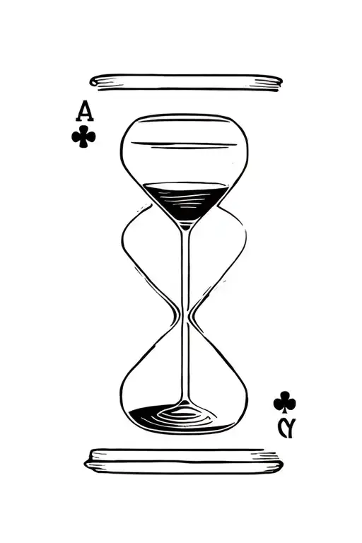 Hour Glass Containing The Card