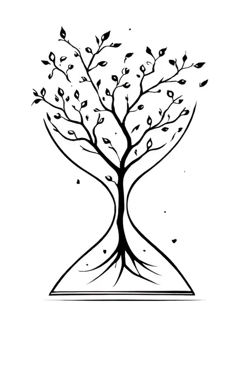 Hour Glass And Tree