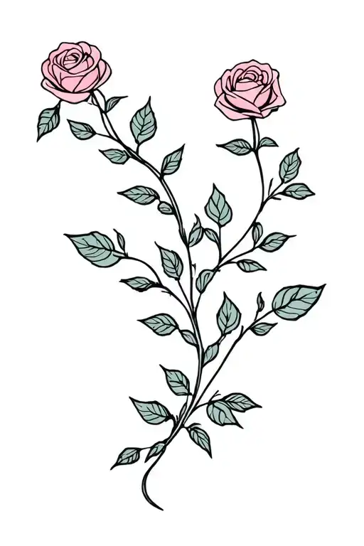 Vine Of Flowers Growing Up Hip Roses