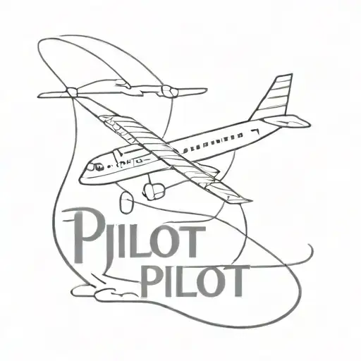 The Words 'Pilot' With Its 'T' As An Airplane