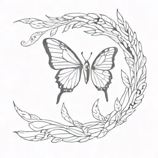 Butterfly Wings Made Out Of Snake Heads