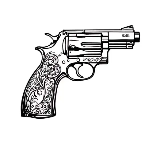 Fine Line Pistol Gun Elegant