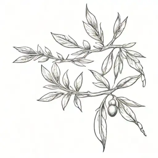 Olive Branch Intertwined Into Crown Made