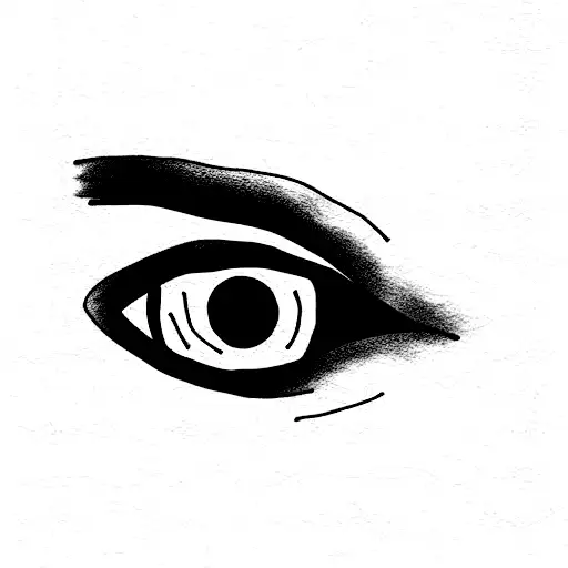 Human Eyes And A Snake