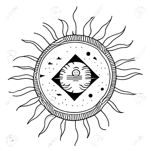 Masculine Sun With Here Comes The Sun In Writing