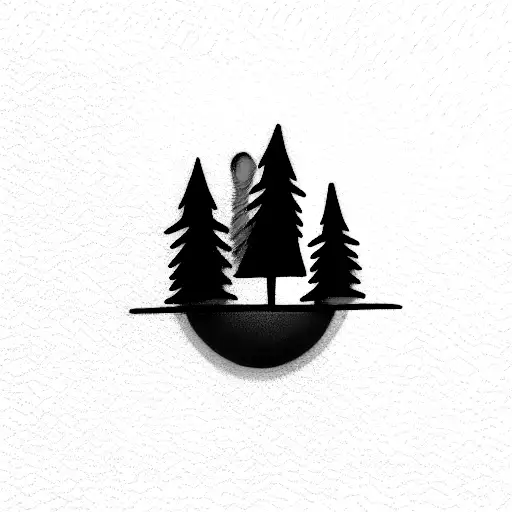 Traffic Light In Forest