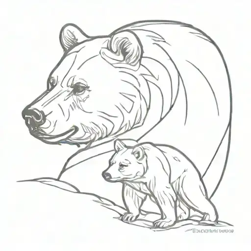 Bear And Cub Head