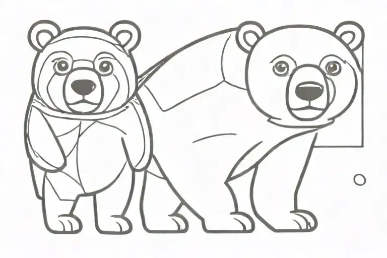 Bear Walking With Teddy Bear In Mouth And Owl On Back