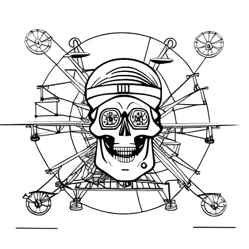 Skull With A Ferris Wheel Inside