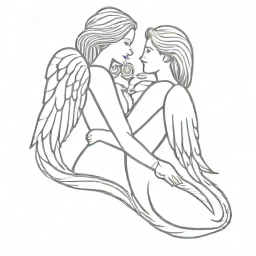Mother Daughter Angel Wings