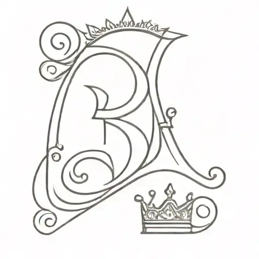 Letter B With Crown Hanging