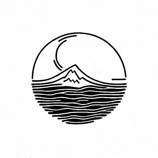 Sunrise In The Mountains Near The Ocean