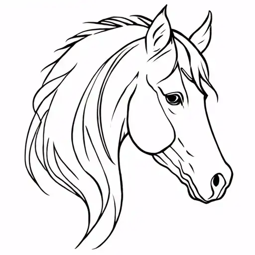 Horse Head Outline