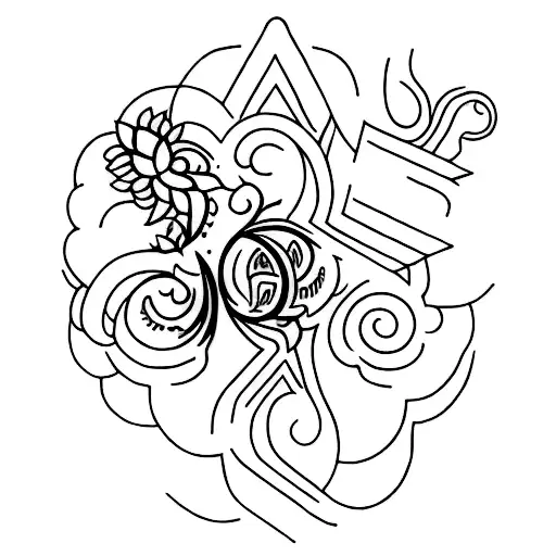 The Word Maahi But Hidden In Art