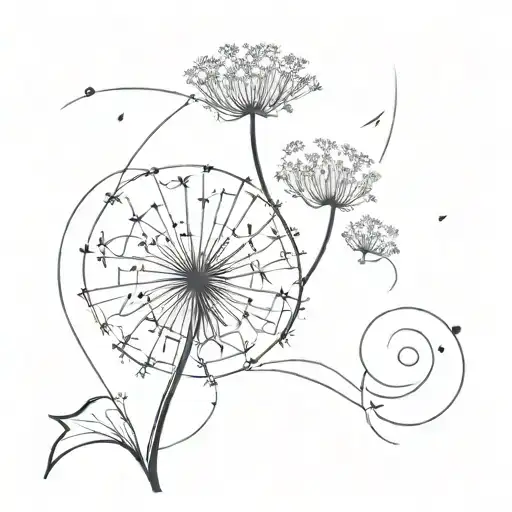 Dandelion And Infinity With Emotion Negative Space