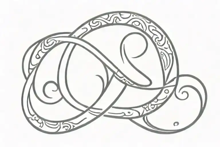 Infinity Symbol Tribal With Letter G