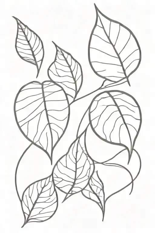 Abstract Leaf Linework