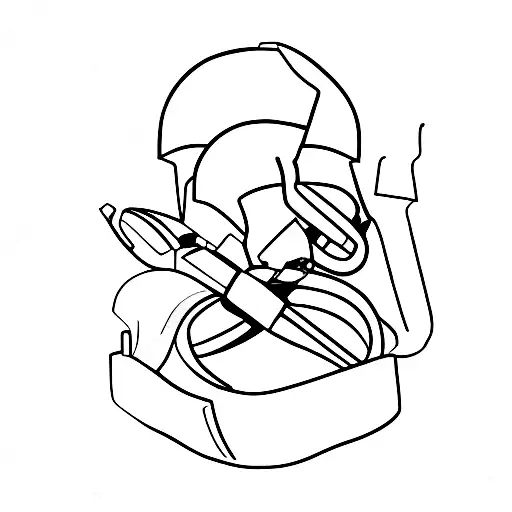 A Minimalist Silhouette Of A Sports Bike Against A Mountain Backdrop