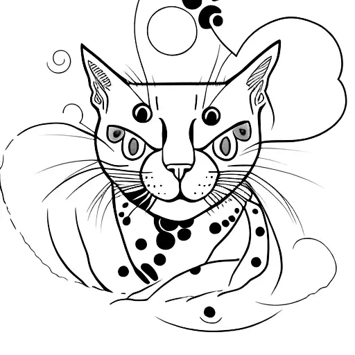 Black And White Cat With Green Eyes