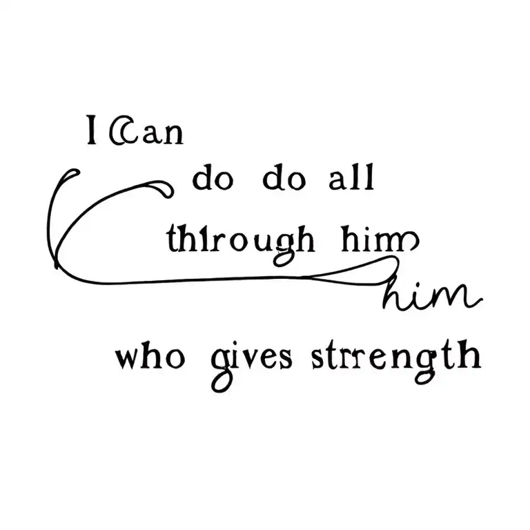 I Can Do All Through Him Who Gives Me Strength