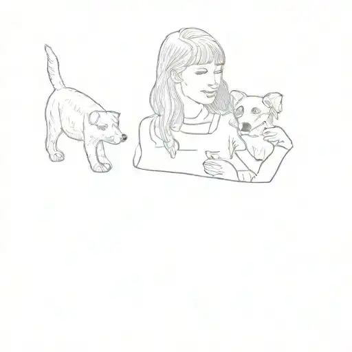 A Woman Taking A Selfie With A Dog