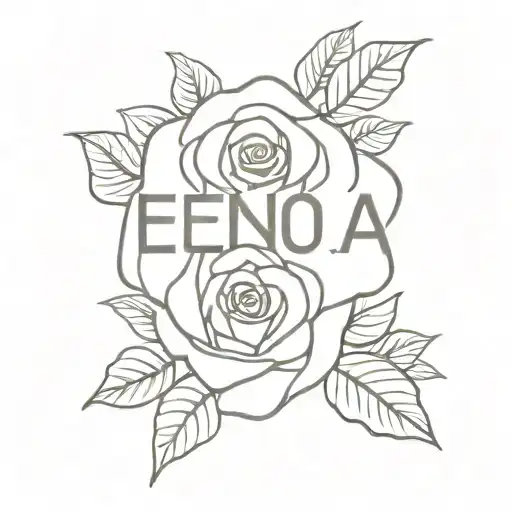 Roses With Word Enola