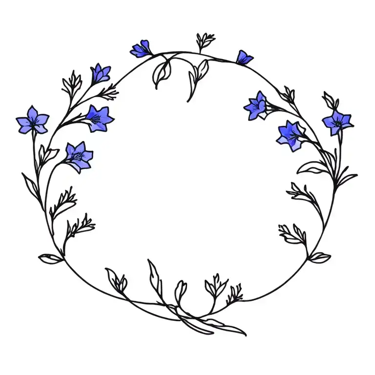 Larkspur Flowers Intertwined