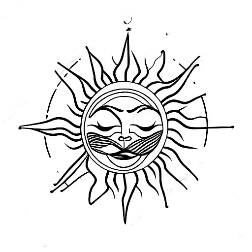 Leo Constellation With A Sun At The Center