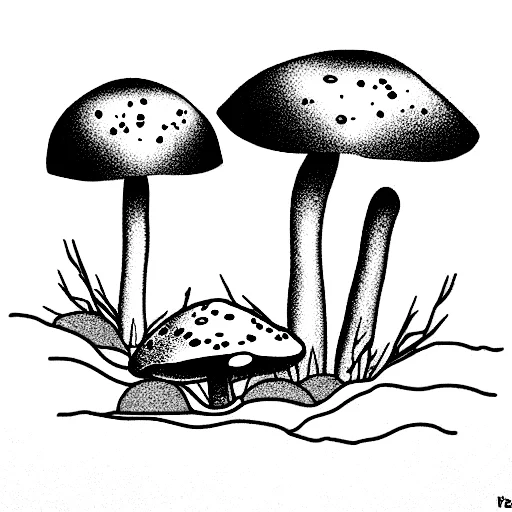 Underwater Mushrooms Forest With A Scuba Diver