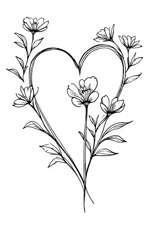 Heart And Flowers