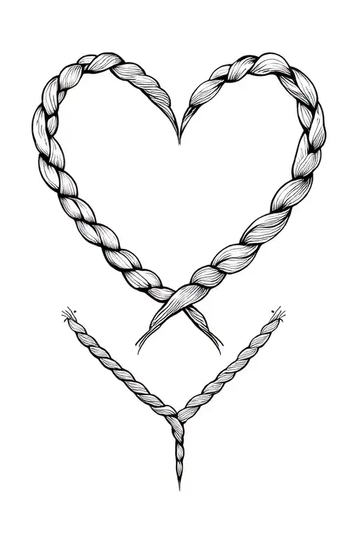 Braid Forming A Heart