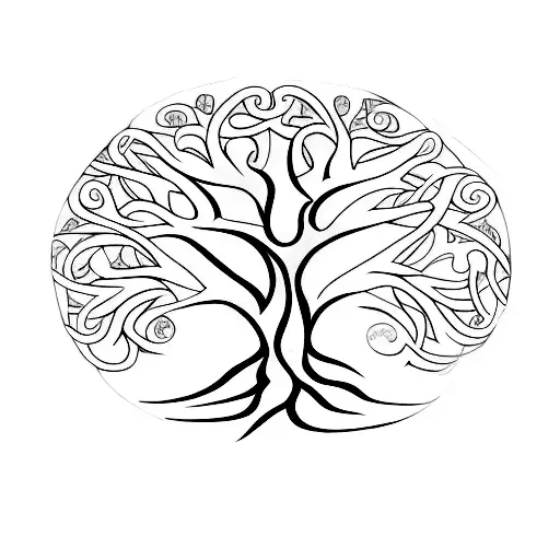 Tree Of Life With The Word Jon In It In Cursive