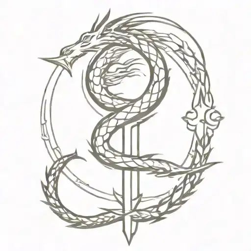 Sword And Chaina Dragon