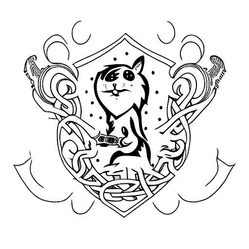 Irish Tattoo With The Word Kid