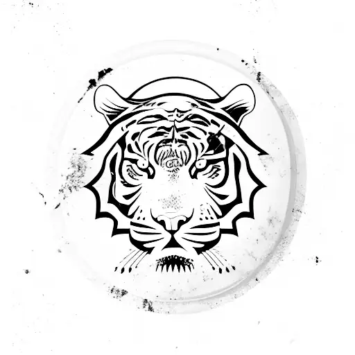 A Fierce Tiger Dribbling A Basketball