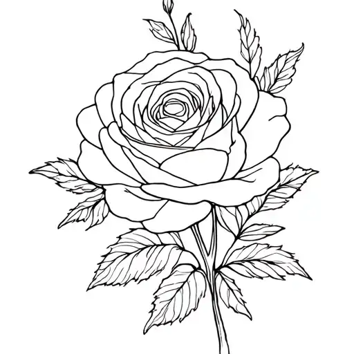 Rose And Lys Flower In The Background