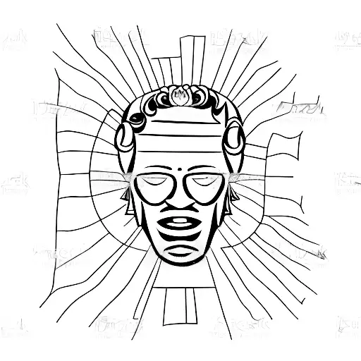 A Salsa Music Sheet Forming The Shape Of Hector Lavoe's Face