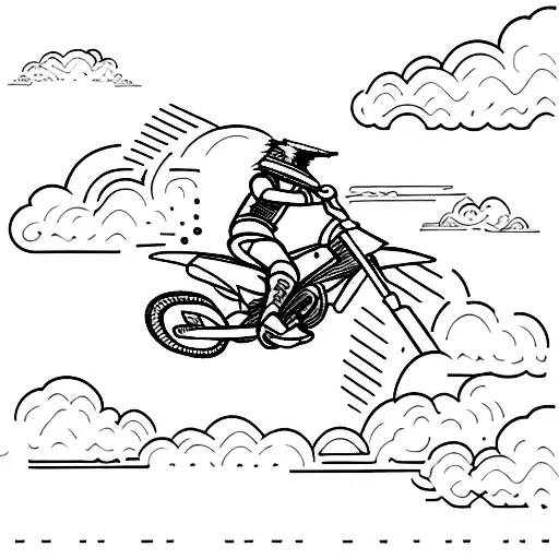 Dirt Bike Rider Surrounded By A Cloud Of Dust