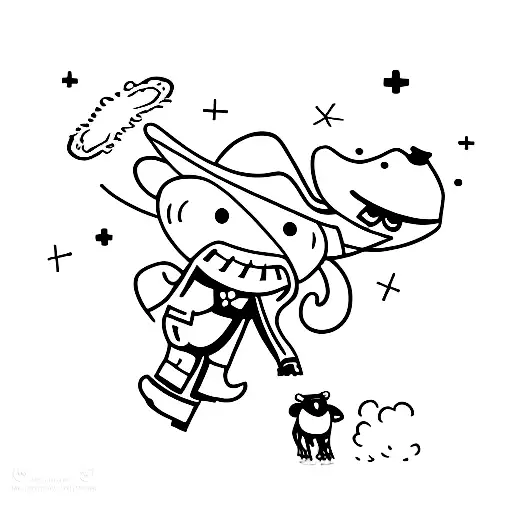 Create A Cowboy Shaped Ufo With A Little Cow