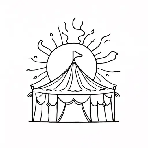 Circus Tent And A Sun