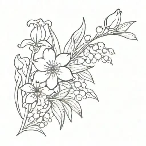 Lilly Of The Valley And Daisy Bouquet