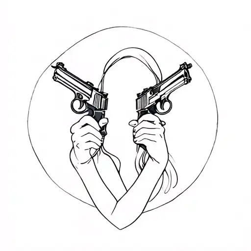 Women Holding Gun Morphing