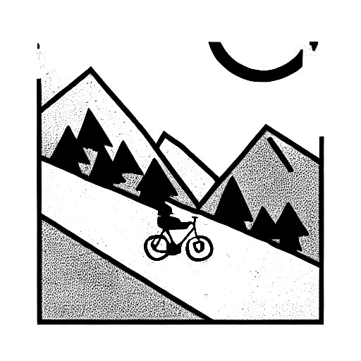 Forest Mountains And Bicycle