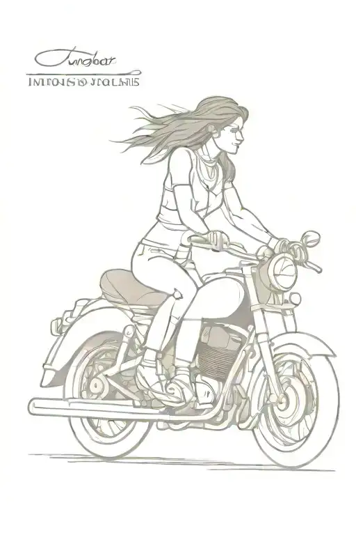 Indian Motorcicle With 3 Girls