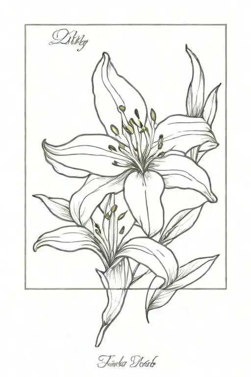 Lilly Flower And Date