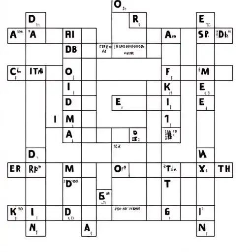 A Minimalist Design Of A Crossword Puzzle Grid With Hidden Mountain Peaks As Clues