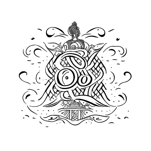 The Word Goebel In Fine Line Calligraphy