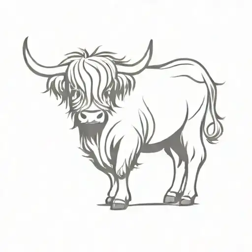 Highland Cow Silhouette